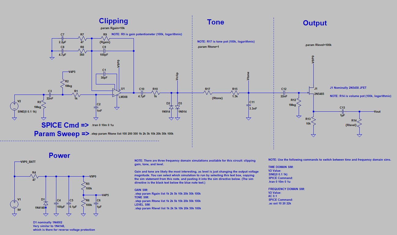 Simulating the ProCo RAT Distortion Pedal in LTSpice